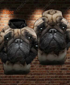 Pug Soulful Eyes 3D Unisex Hoodie - Ettee - 3D