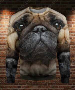 Pug Soulful Eyes 3D Unisex Hoodie - Ettee - 3D