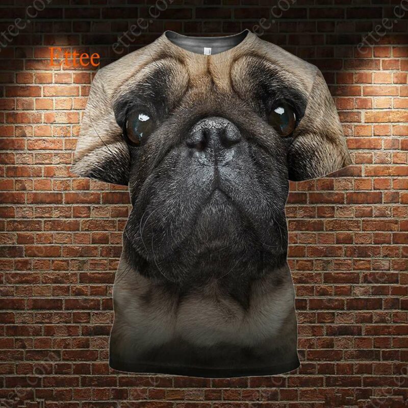 Pug Soulful Eyes 3D Unisex Hoodie - Ettee - 3D