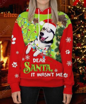 Siberian Husky 3D Unisex Hoodie, Naughty Dog It's Wasn't Me - Ettee - 3D