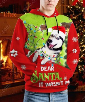 Siberian Husky 3D Unisex Hoodie, Naughty Dog It's Wasn't Me - Ettee - 3D