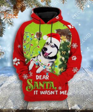 Siberian Husky 3D Unisex Hoodie, Naughty Dog It's Wasn't Me - Ettee - 3D