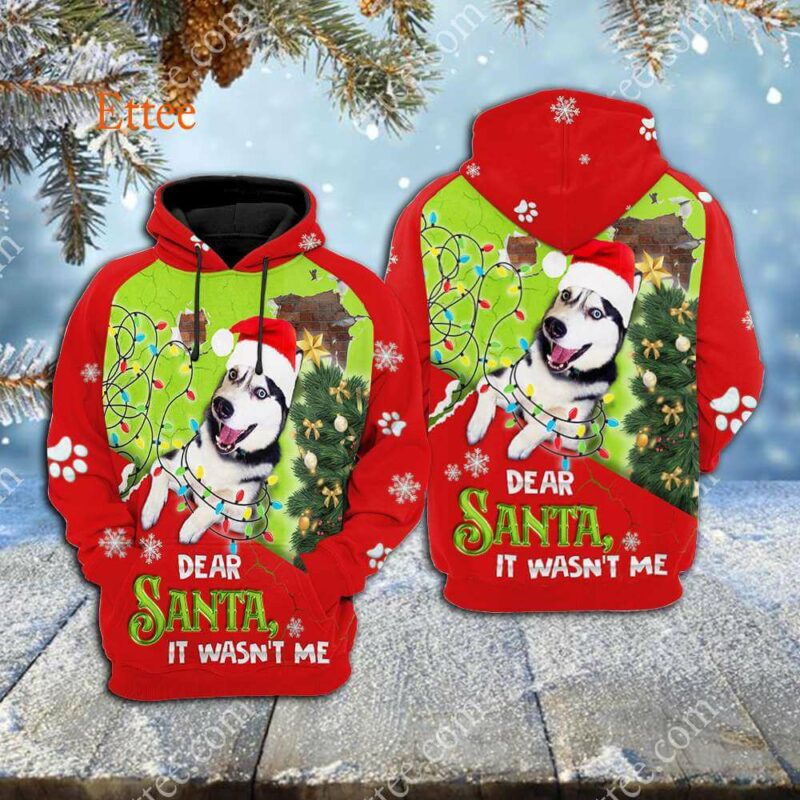 Siberian Husky 3D Unisex Hoodie, Naughty Dog It's Wasn't Me - Ettee - 3D