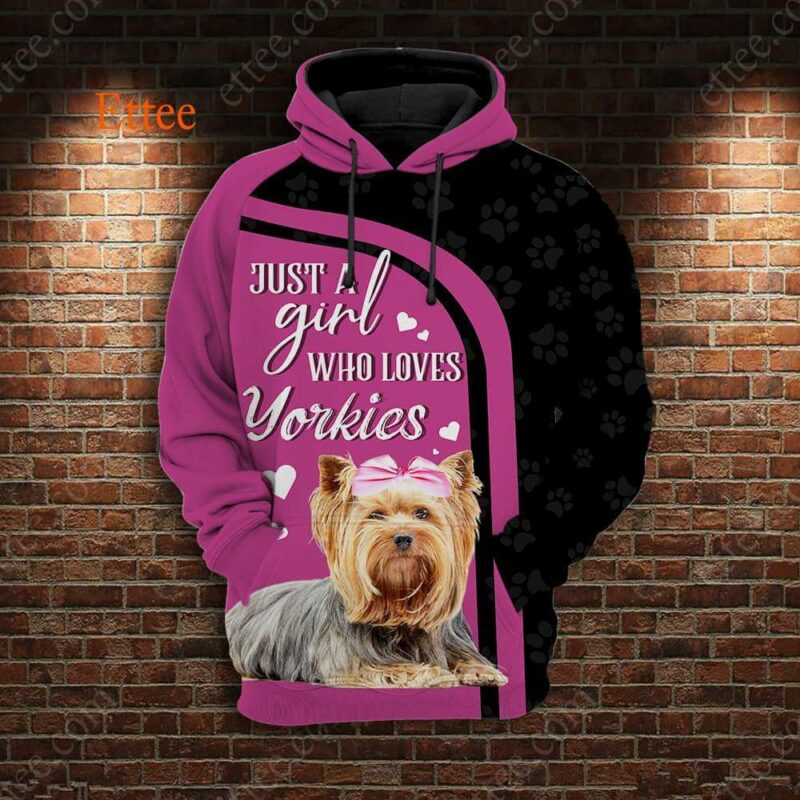 Yorkshire Terrier 3D Unisex Hoodie, A Bond That Can't Be Broken - Ettee - 3D