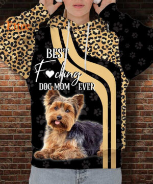 Yorkshire Terrier 3D Unisex Hoodie, Best F Dog Mom Ever - Ettee - 3D