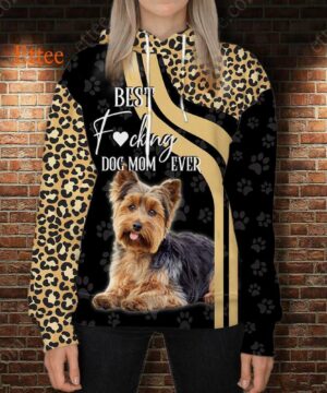 Yorkshire Terrier 3D Unisex Hoodie, Best F Dog Mom Ever - Ettee - 3D