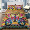3D Butterfly Brocade Pattern Cotton Bed Sheets Spread Comforter Bedding Sets - King - Ettee