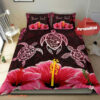 3d Sea Turtle Hibiscus Cotton Bed Sheets Spread Comforter Duvet Cover Bedding Sets - King - Ettee