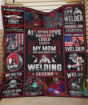 All Mom Gave Birth To A Child Except My Mom Quilt Blanket - Ettee - child