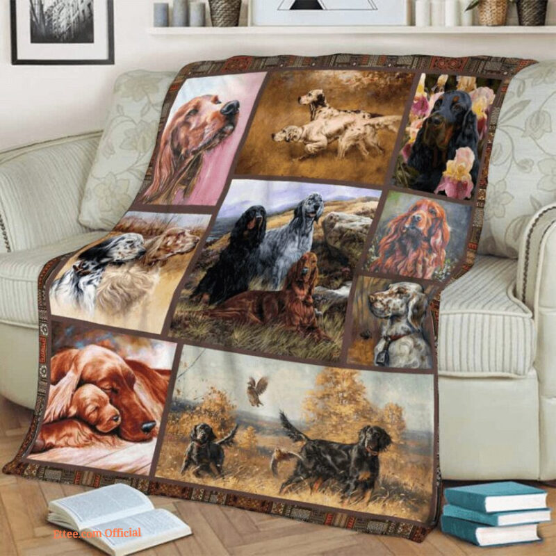 American Cocker Spaniel Quilt Blanket. Foldable And Compact - Super King - Ettee