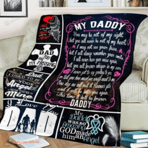 Angel Dad We Will Meet Again Memorial Blanket Gift For Family - Super King - Ettee