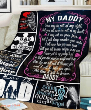 Angel Dad We Will Meet Again Memorial Blanket Gift For Family - Super King - Ettee