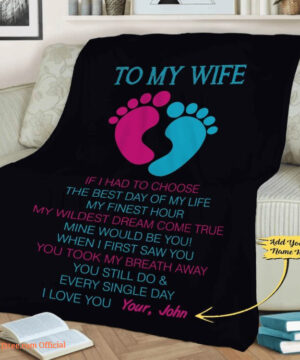 Anniversary Customized Quilt Blanket For Wife Fleece Blanket For Valentine - Super King - Ettee