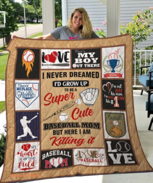 Baseball Mom I Am Killing It Quilt Blanket Great Customized Gifts For Birthday Christmas Thanksgiving Mother's Day Perfect Gifts For Baaseball Lover - Ettee