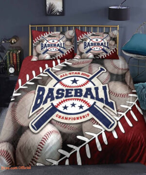 Baseball Sport 3pcs Comforter set Bedding set Quilt For Bedroom - King - Ettee