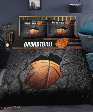 Basketball Sports 3pcs Comforter set Room Decor Bedding set Quilt For Kids Adult Teens Bedroom - King - Ettee