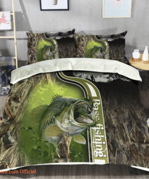 Bass Fishing Bedding Set For Fishing Lover Gifts For Birthday Christmas Thanksgiving - Full - Ettee