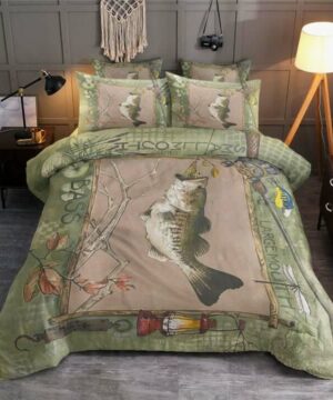 Bass Fishing Large Mouth Small Mouth Bedding Set - Ettee - bass fishing