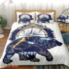 Bear Go Camping Cotton Bed Sheets Spread Comforter Duvet Cover Bedding Sets - King - Ettee