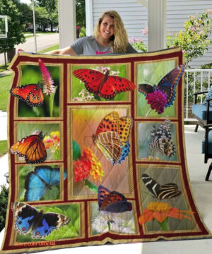 Beautiful Butterfly Quilt Blanket Great For Birthday Christmas Thanksgiving Perfect Gifts For Butterfly Lover - Full - Ettee