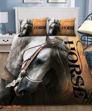 Beautiful Horse Bedding Set Cotton Bed Sheets Spread Comforter Duvet Cover Bedding Sets - King - Ettee