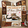 Bengal Cat Mommy I Love You Quilt Blanket Great Customized Gifts For Birthday Christmas Thanksgiving - Twin - Ettee