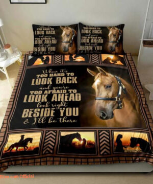 Beside You Horse Bed Sheets Spread Duvet Cover Bedding Set - King - Ettee