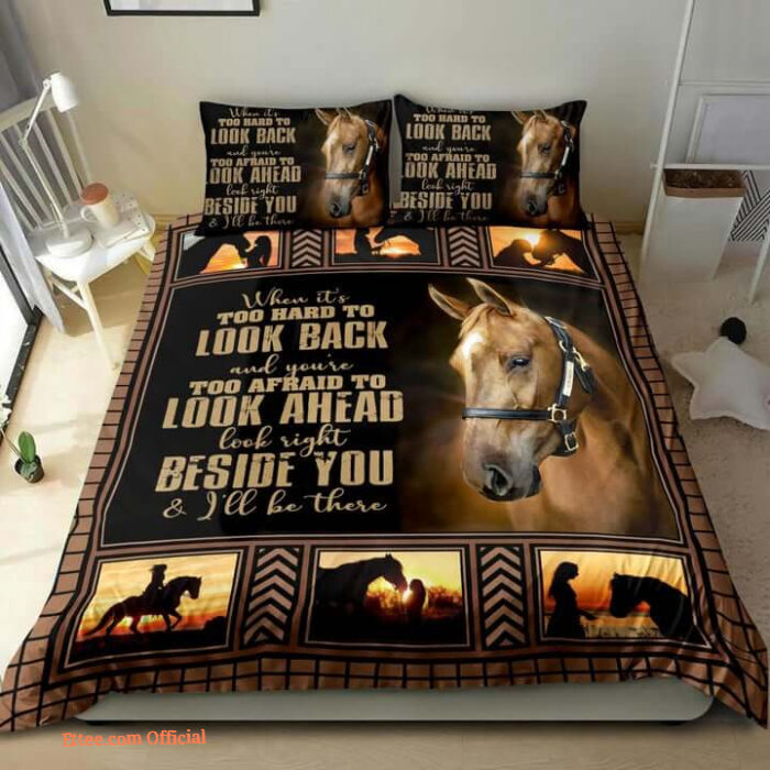 Beside You Horse Bed Sheets Spread Duvet Cover Bedding Set - King - Ettee