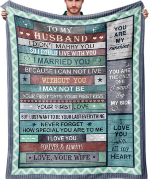 Best Husband Gifts Quit Blanket From Wife Valentine's Day - Super King - Ettee