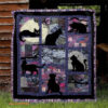 Black Cat Silhouette At Night Branch Fullmoon Lover Quilt Blanket - Super King - Ettee