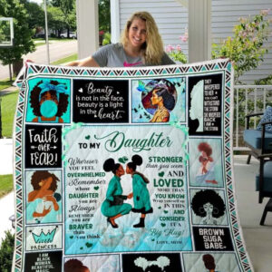 Black To Daughter From Mom Remember Whose Daughter You Are Quilt Blanket Great - Super King - Ettee