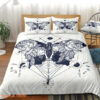 Black White Butterfly Cotton Bed Sheets Spread Comforter  Bedding Sets - King - Ettee