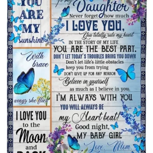 Quilt Blanket for Daughter from Mom. Luxurious Super Soft Quilt Blanket - Super King - Ettee