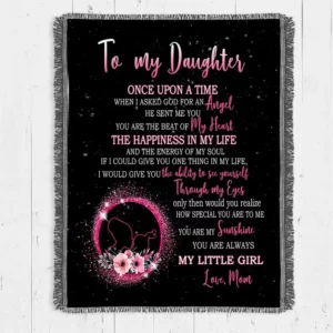 Blanket for Daughter from Mom.Custom Gift for Daughter.Custom Birthday Gift.Meaningful Gift.Gift for Her - Super King - Ettee