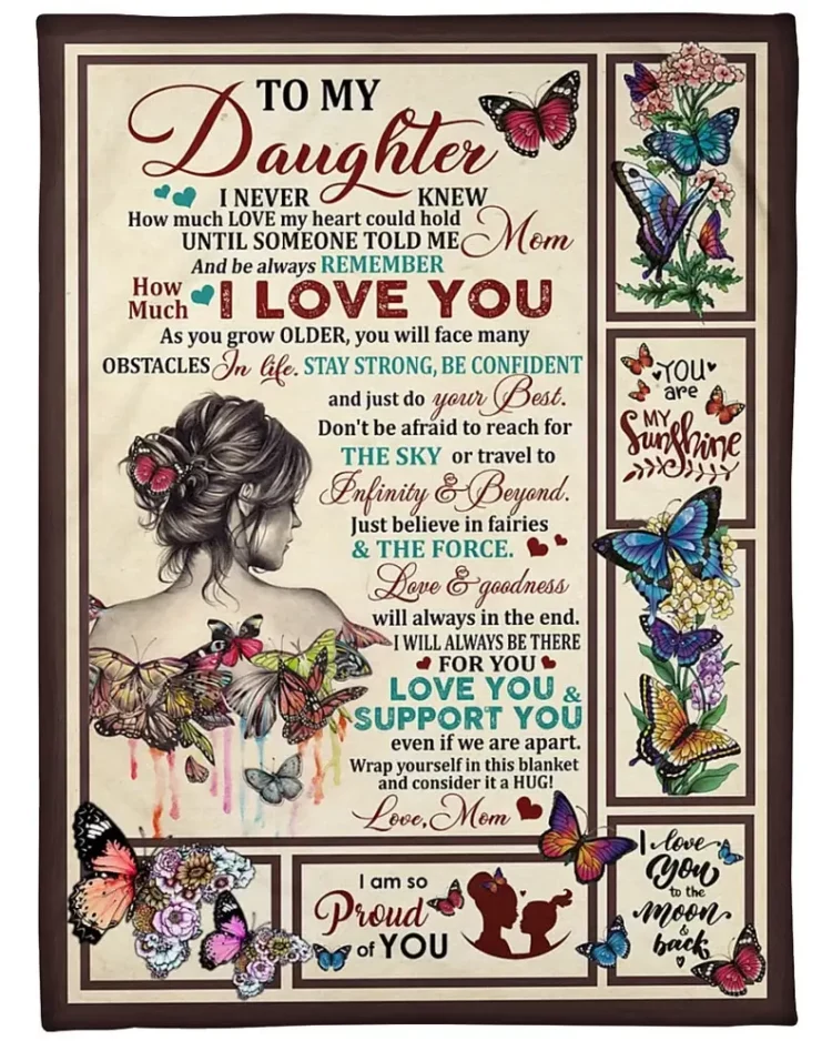 Heartwarming Daughter's Blanket - Meaningful Mom Gift - Super King - Ettee