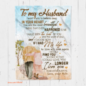 Blanket for Husband Quote Anniversary Gift Valentine's GiftGift for Him - Super King - Ettee