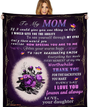 Blanket to Mom from Daughter.Blanket Soft Mom Blanket - Super King - Ettee