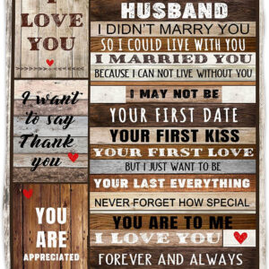 To My Husband From Wife Quilt Blanket Valentine's Day. Foldable And Compact - Super King - Ettee