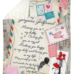 Quilt Blankets For Gorgeous Girlfriend.Sherpa Quilt Blanket.Gift for girlfriend.Anniversary. - Super King - Ettee