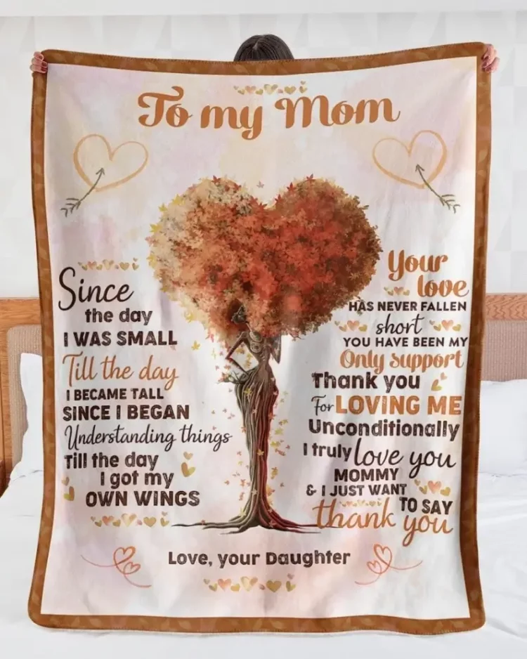 Quilt Blankets For Mom.Daughter To Mom Since The Day I Was Small Till Day - Super King - Ettee