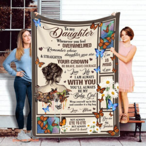 Quilt Blankets To My Daughter Butterfly Blanket. Light And Durable. Soft To Touch - Super King - Ettee