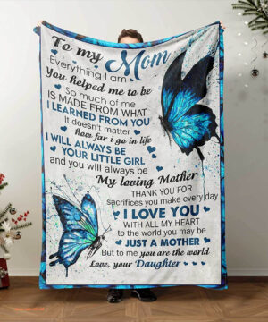 Blue Butterfly Mom Gift from Daughter.Birthday Gifts for Mom Unique.Best Mom - Super King - Ettee