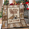 Bulldog Mom Life Is Ruff Quilt Blanket Great Customized Blanket Gifts For Birthday Christmas Thanksgiving - Ettee - Birthday