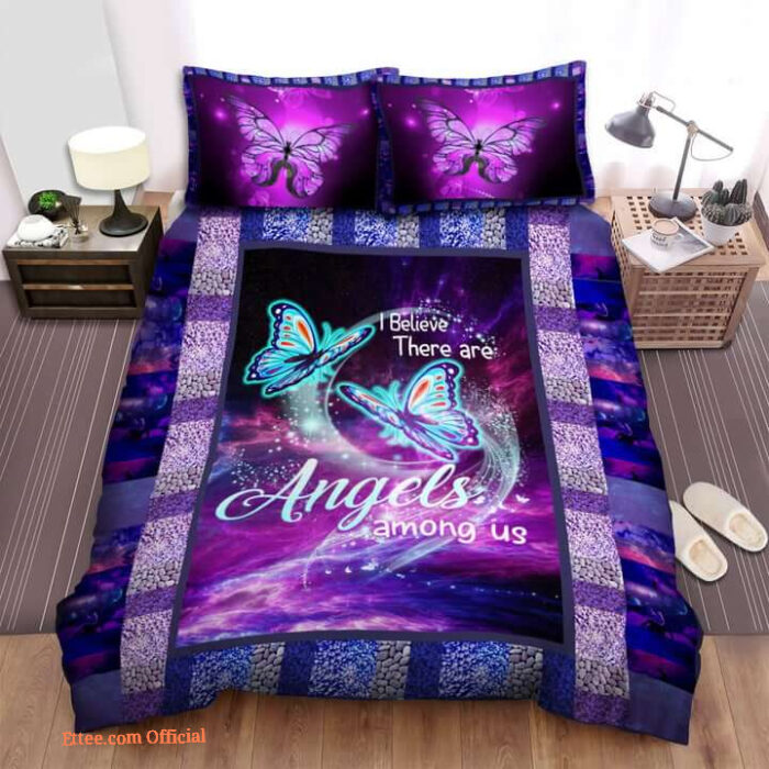 Butterfly Angels Among Us Bed Sheets Spread  Bedding Sets - King - Ettee