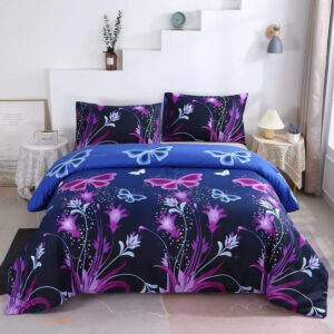 Butterfly Animal Pattern Bedding Set. Smooth And Durable - King - Ettee