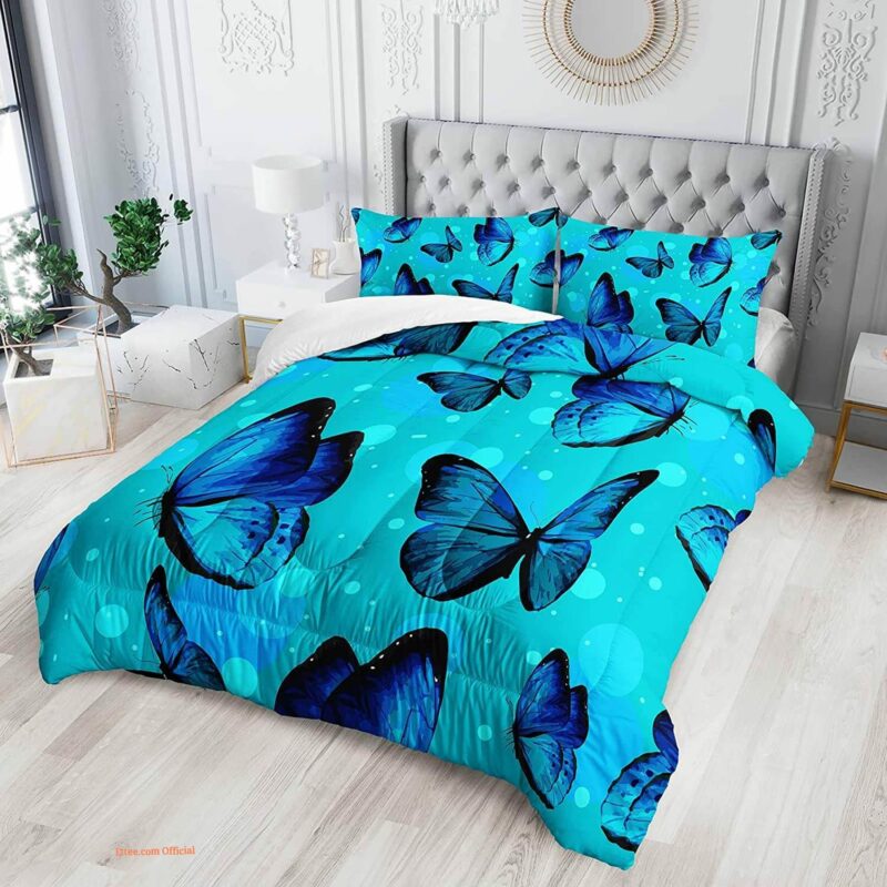 Butterfly Animal Pattern Bedding Set - King - Ettee