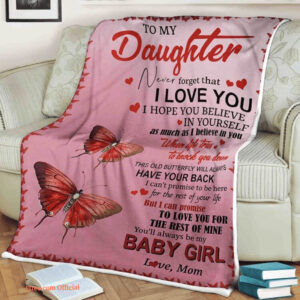 Butterfly Blanket Flower To My Daughter Anniversary Are My Sunshine - Super King - Ettee