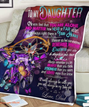 Butterfly Blanket To My Daughter Family Right There In Your Heart - Super King - Ettee