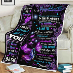 Butterfly Blanket To My Granddaughter - Gift For Granddaughter - Super King - Ettee