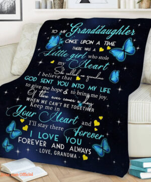 Butterfly Blanket To My Granddaughter Little Girl Who Stole My Heart - Super King - Ettee